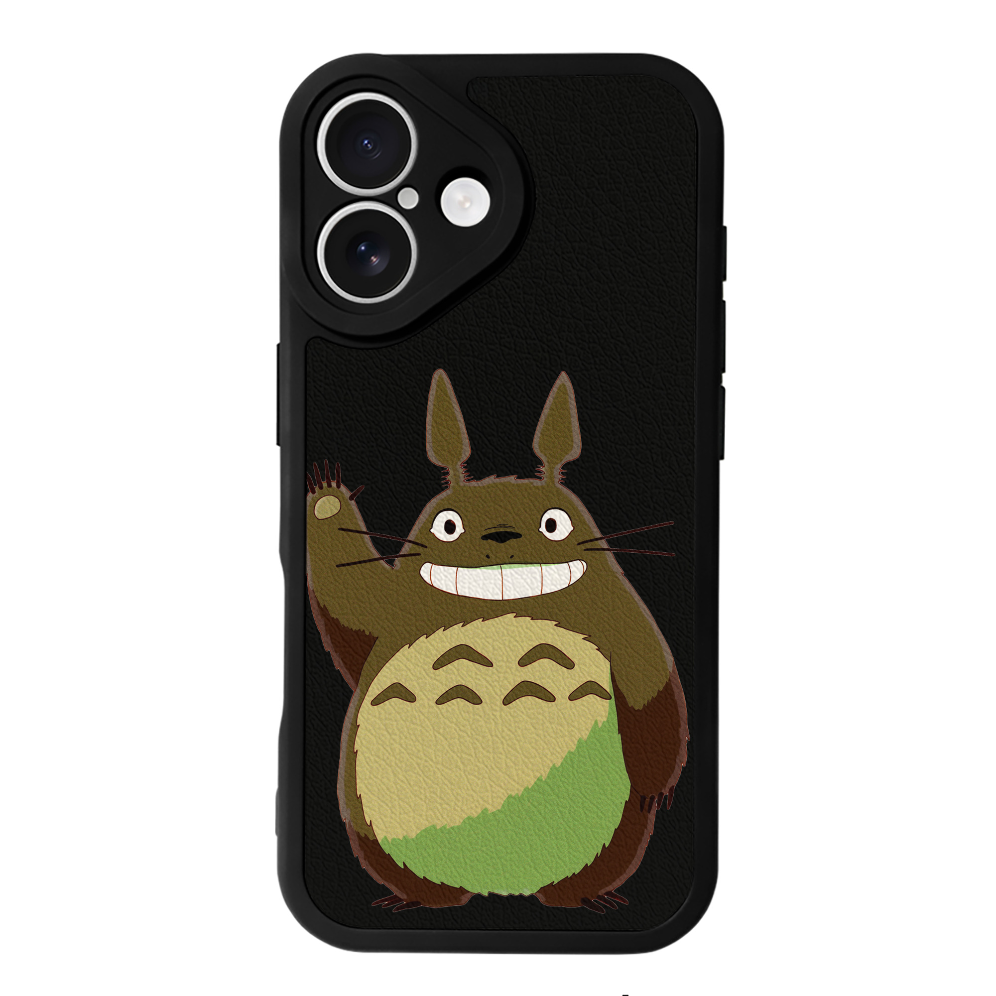 （画像用） となりのトトロ 草壁メイ 草壁サツキ My Neighbor Totoro Satsuki Kusakabe Mei Kusakabe 【iPhone 16シリーズ対応】シリコンスマホケース（レザー調） 材質：シリコン
